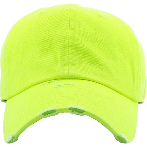 Women's Light Green Adjustable Polo Trucker Distressed Cotton Hat Baseball Cap - Picture 2 of 7